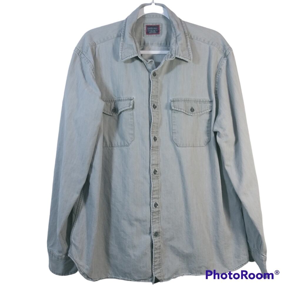 UNTUCKit Gray Button Up Shirt Jacket  Shacket Size XXL